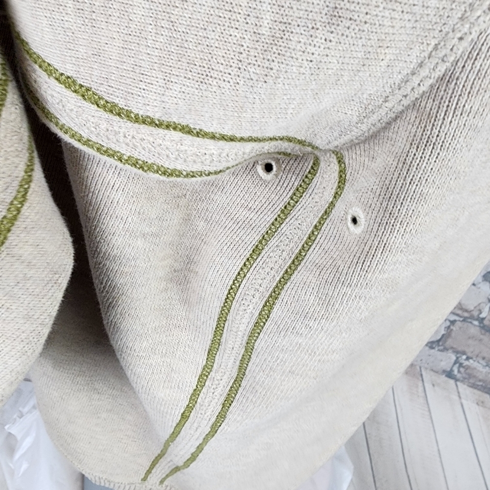 Tommy Bahama  1/4 Zip Pullover Cotton Sweater Cream Size Large - Picture 9 of 12